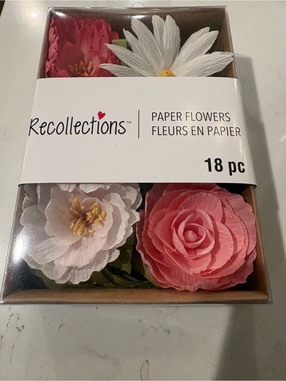 Recollections Pink, White and Yellow Paper Flower Assortment